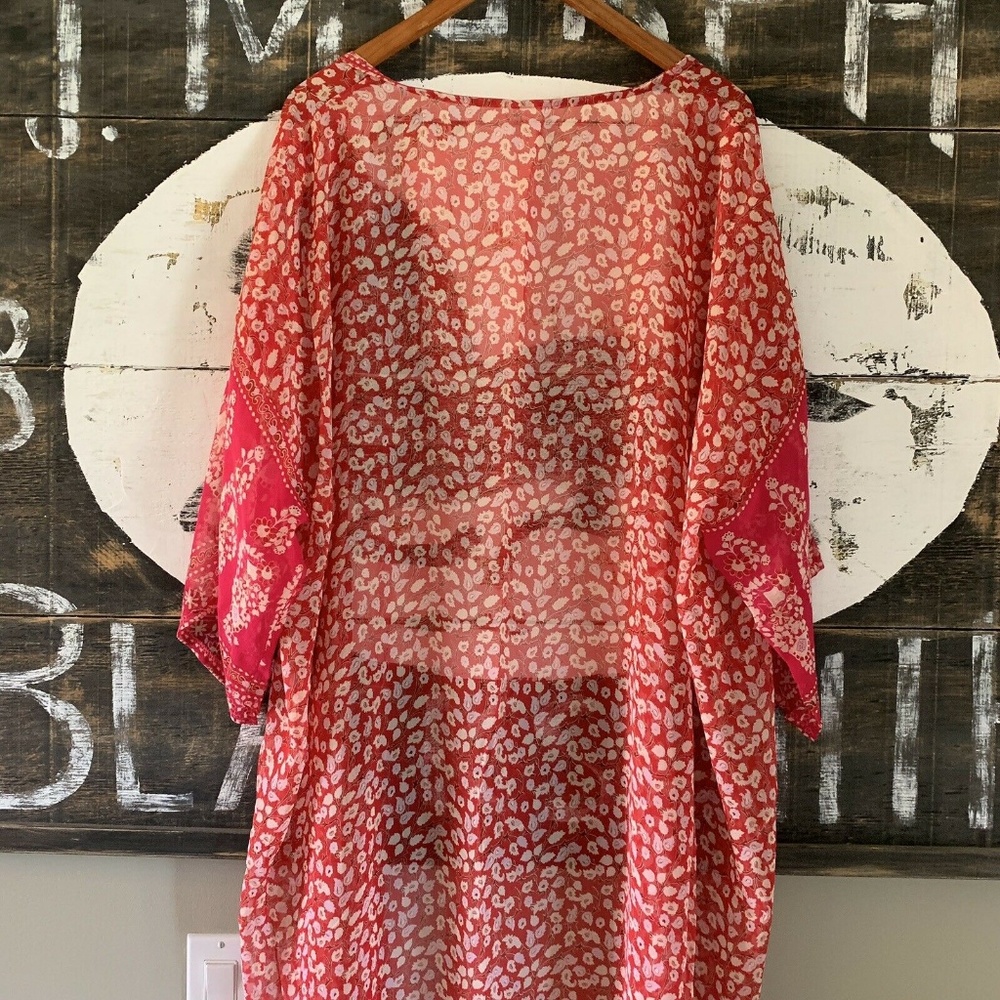 Boutique Chiffon Floral Kimono Duster Maxi Jacket - Picture 4 of 8